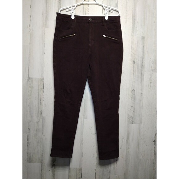 American Eagle Outfitters Supersuperstretch X4 Hi-Rise Jegging 14 Dark Burgundy - Picture 1 of 5